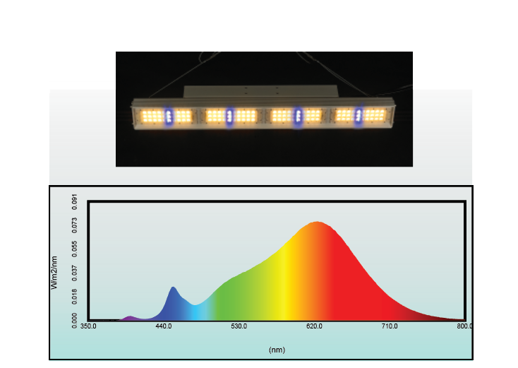 Violet spectrum 20W LED Lights chart