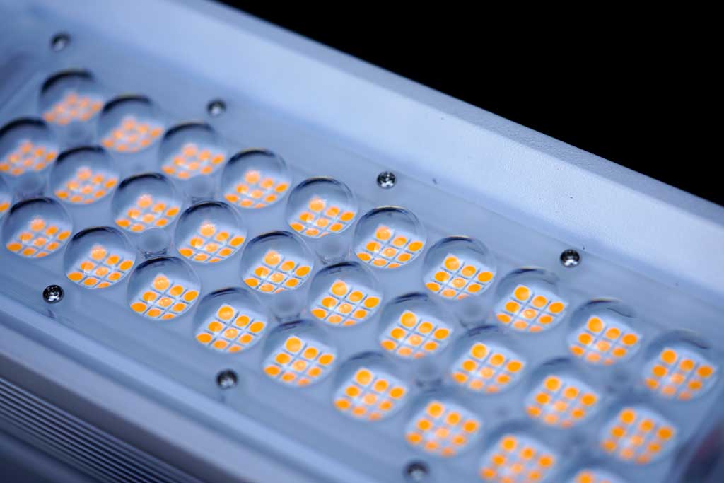Close-up of Grow light LEDs - ESTtech